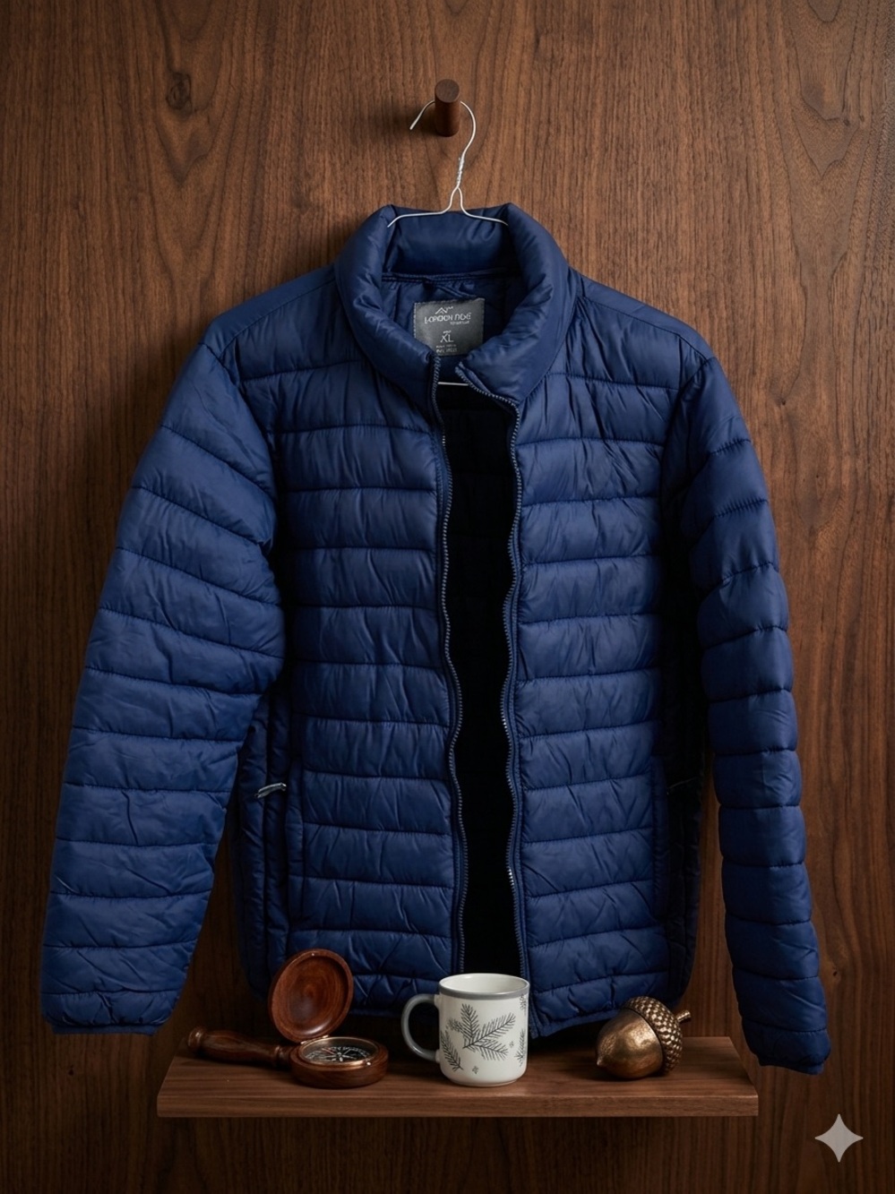 Jackson Hole Outerwear Men's Lightweight Puffer Jacket | Navy Blue | Size XL